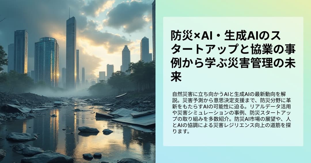 防災×AI・生成AIのスタートアップと協業の事例から学ぶ災害管理の未来